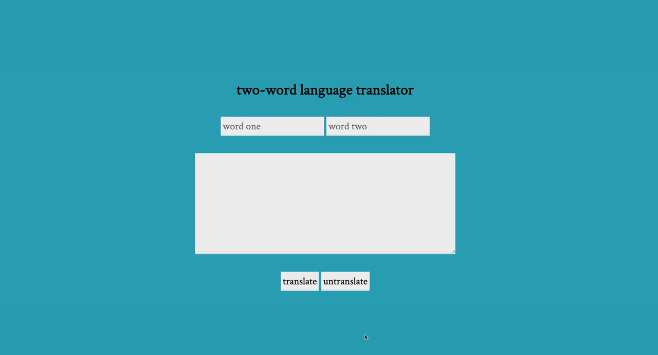 two-word language translator image